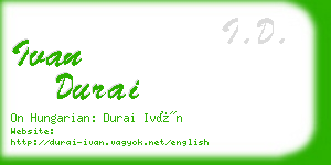 ivan durai business card